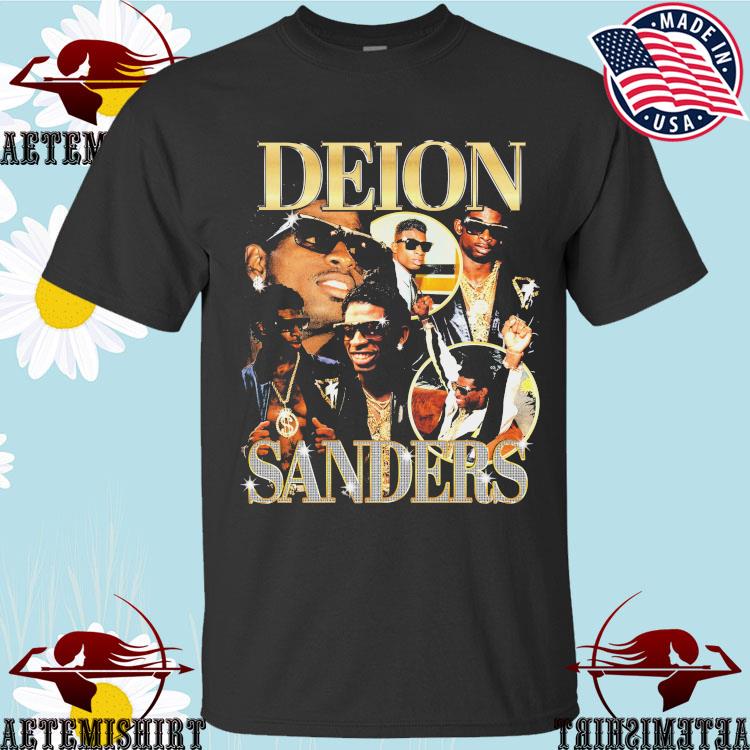 Women's Deion Sanders Backer V-Neck T-Shirt - Ash - Tshirtsedge