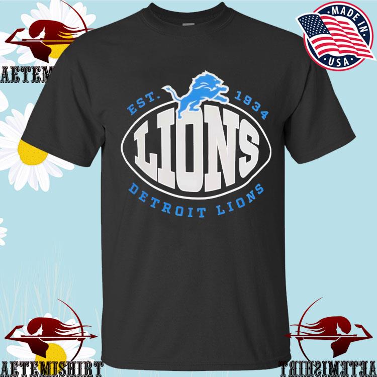 Mens Detroit Lions Neutral Colour Logo Long Sleeve T-Shirt