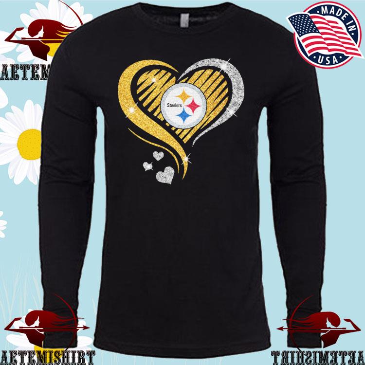 Official Logo Pittsburgh Steelers logo heart 2023 shirt, hoodie, sweater,  long sleeve and tank top