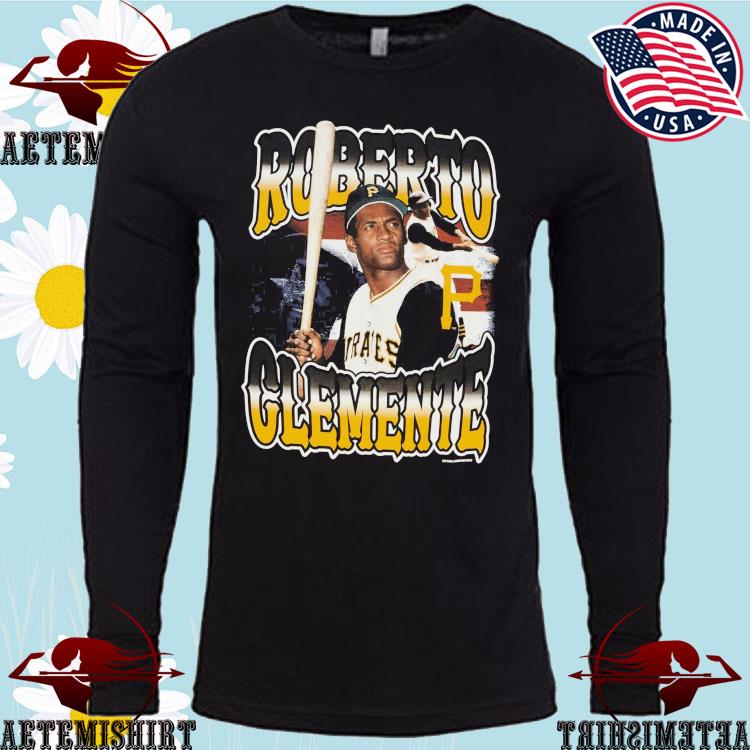 Vintage Roberto Clemente Pittsburgh Pirates Graphic White T Shirt  Men's Size 2XL