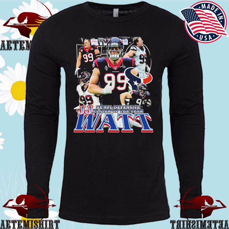 Official houston Texans Jj Watt 3x Nfl Defensive Player Of The