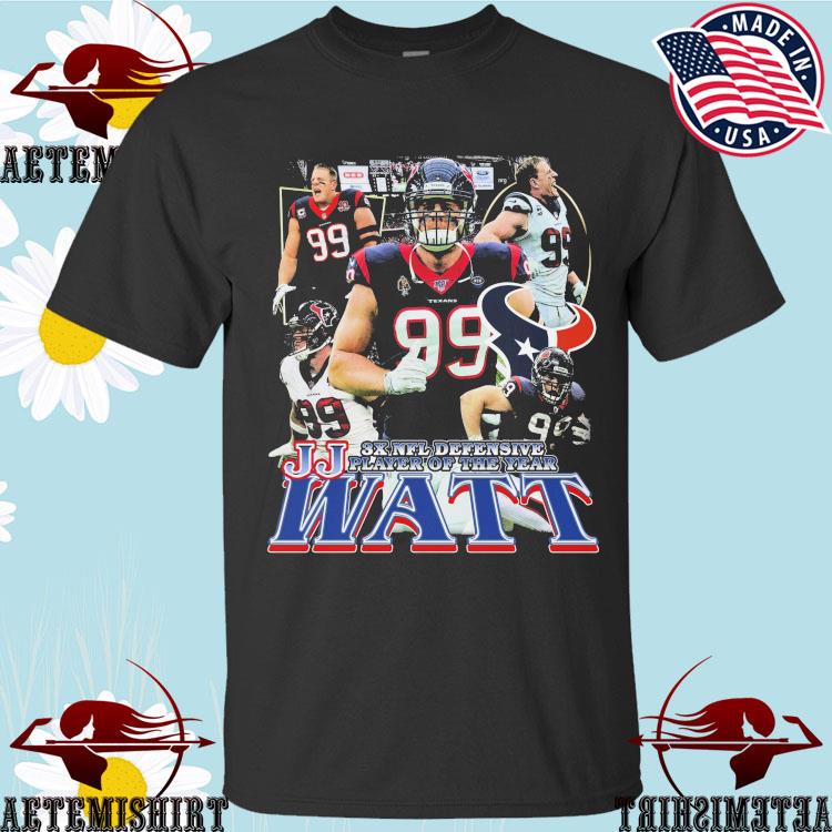 Official houston Texans Jj Watt 3x Nfl Defensive Player Of The