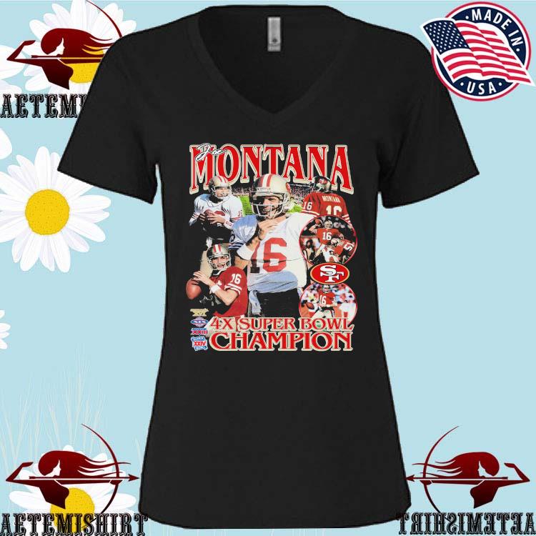 Official joe Montana 4x Super Bowl Champions Shirt, hoodie