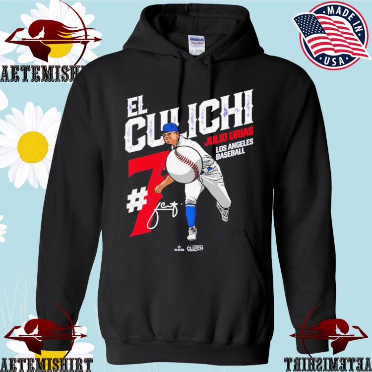 Julio Urias #7 El Culichi Los Angeles Baseball Mlbpa Signature T-shirt