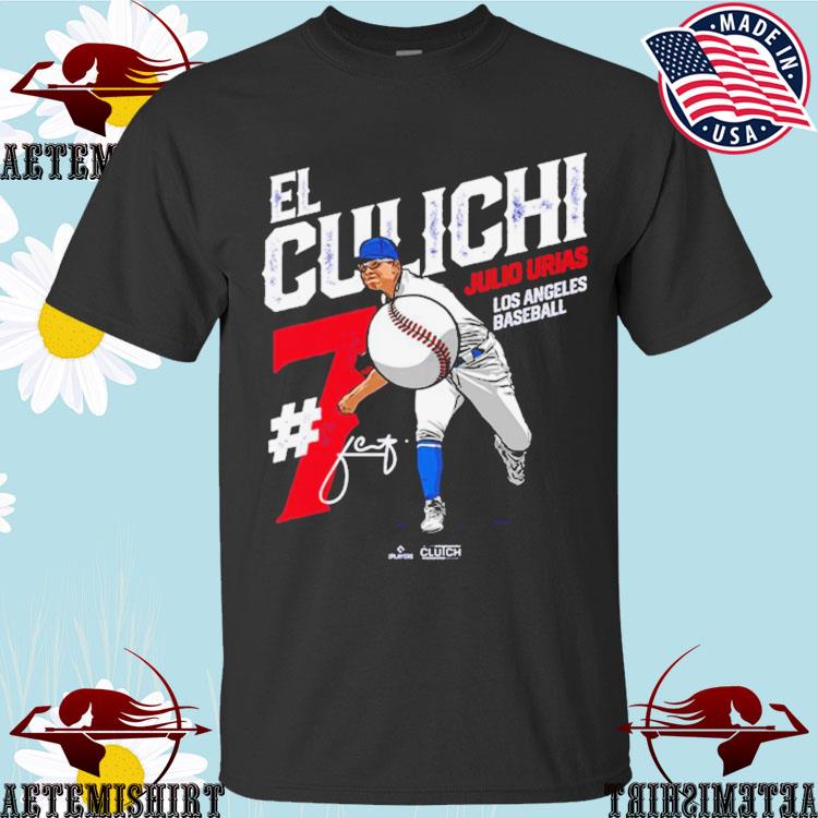 Julio Urias #7 El Culichi Los Angeles Baseball Mlbpa Signature Shirt