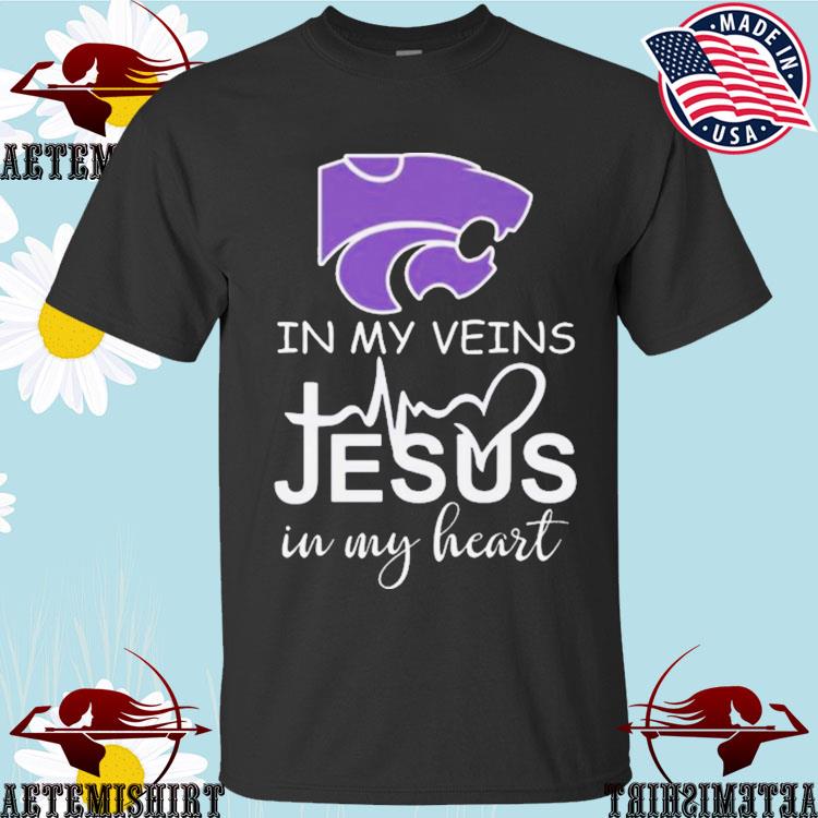 Washington Nationals Logo 2023 In My Veins Jesus In My Heart Shirt