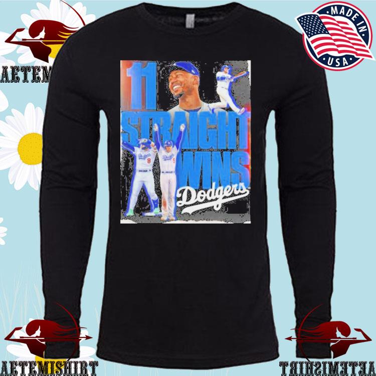 Los angeles dodgers 11 straight wins 2023 shirt, hoodie, sweater