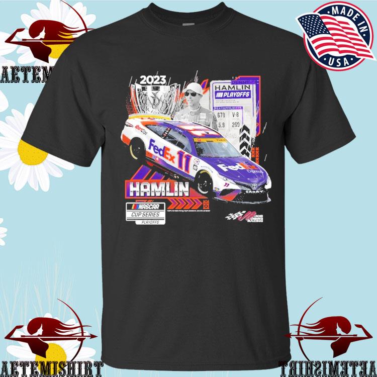 Lids Denny Hamlin Joe Gibbs Racing Team Collection Name & Number T-Shirt -  Black