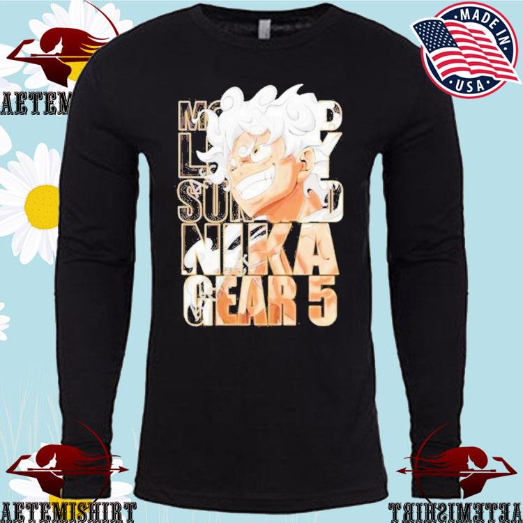 illustration of Gear 5 Sun God Nika luffy one piece Essential T-Shirt for  Sale by fandicreations