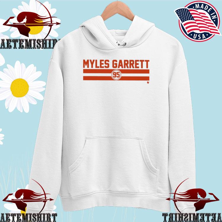 Myles Garrett Name Number Stripe Shirt, hoodie, sweater, long