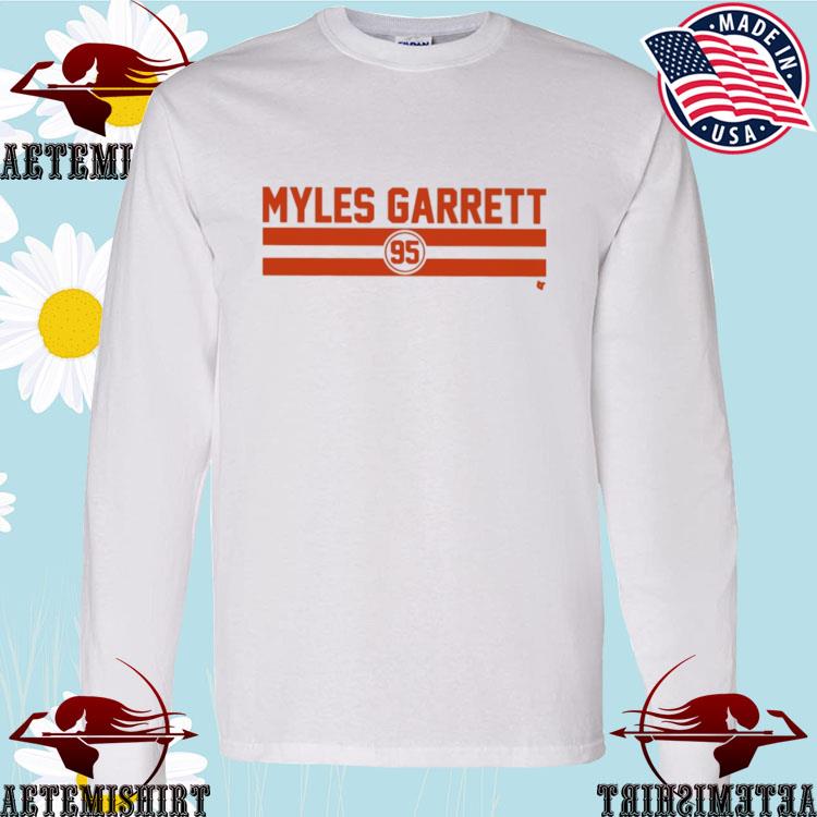 Myles Garrett Name And Number Stripe T-Shirts, hoodie, sweater, long sleeve  and tank top