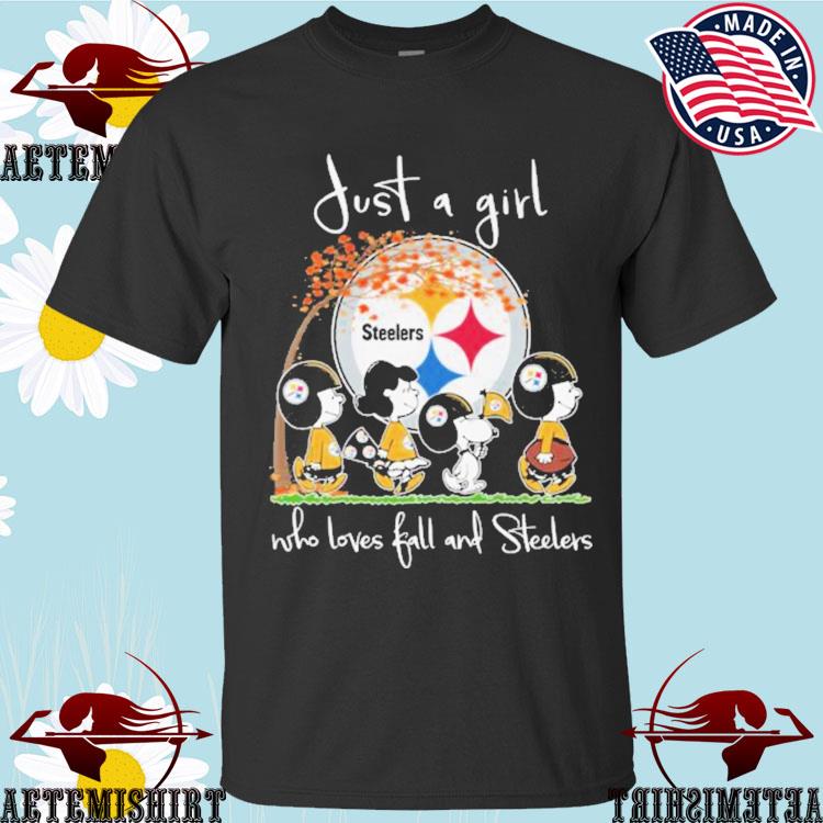 Peanuts characters Pittsburgh Steelers just a girl who loves fall and Steelers  T-shirt, hoodie, sweater, long sleeve and tank top