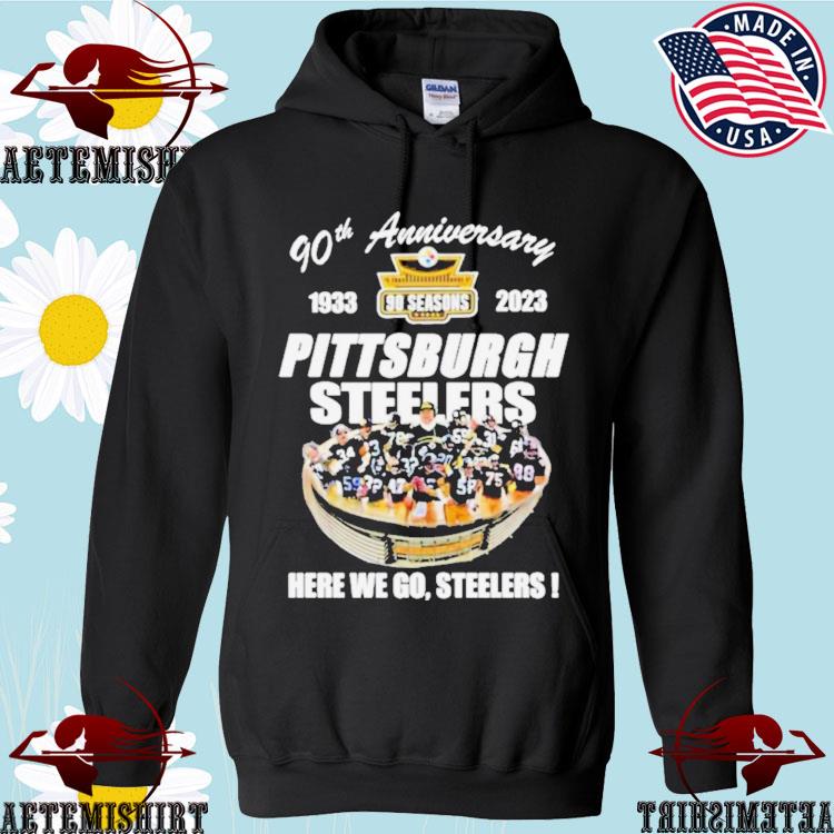 Pittsburgh Steelers 90th Anniversary Stadium Here We Go T Shirt - Growkoc