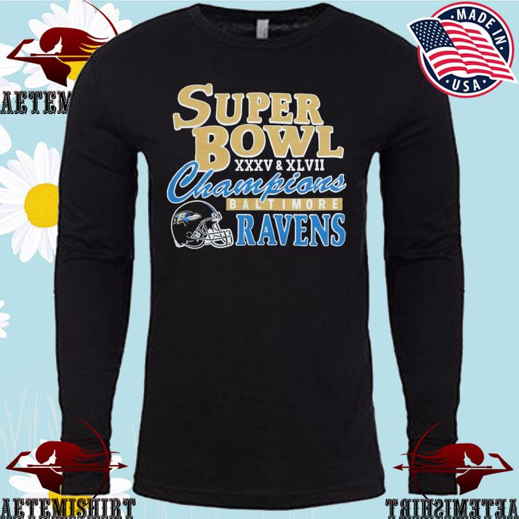 Baltimore Ravens 2 Time Super Bowl Champions shirt, hoodie, sweater, long  sleeve and tank top