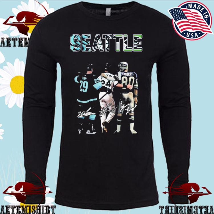 Seattle kraken Seattle Seahawks and Seattle mariners signature T