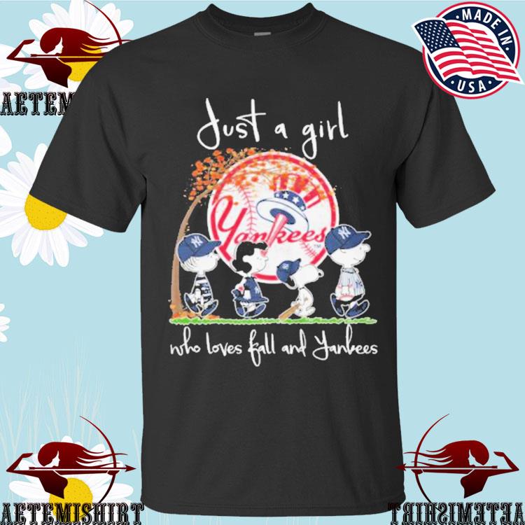 Snoopy just a girl who loves fall and New York Yankees shirt, hoodie,  sweater, long sleeve and tank top