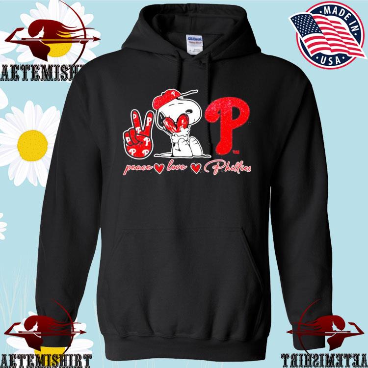 Official snoopy Peace Love Philadelphia Phillies T-Shirt, hoodie