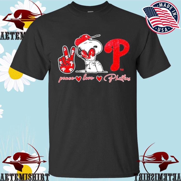 Official snoopy Peace Love Philadelphia Phillies T-Shirt, hoodie