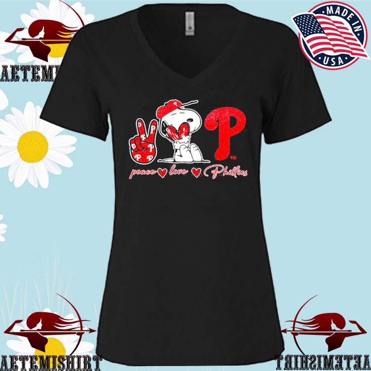 Snoopy Peace Love Philadelphia Phillies Shirt - High-Quality