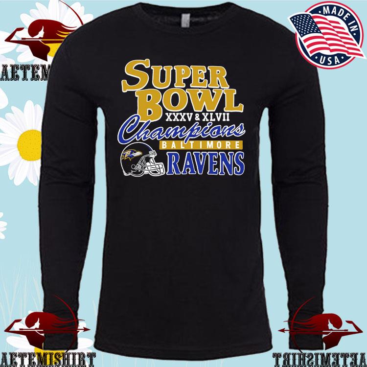 Official Super bowl xxxv champions baltimore ravens T-shirt, hoodie, tank  top, sweater and long sleeve t-shirt