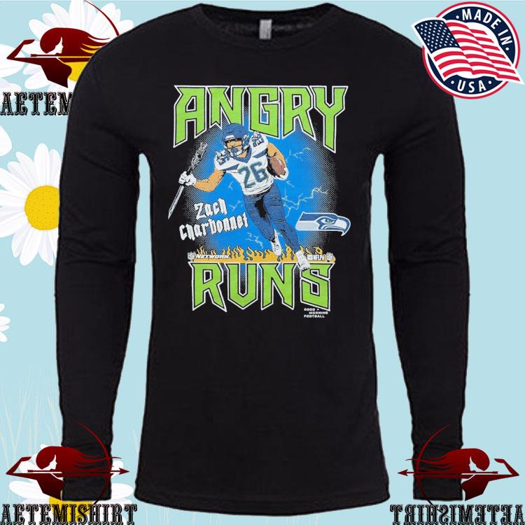 Angry Runs Seahawks Zach Charbonnet Shirt, hoodie, sweater and