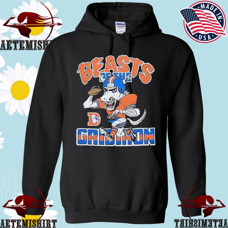 Youth Denver Broncos Heathered Gray On Guard Hoodie T-Shirt