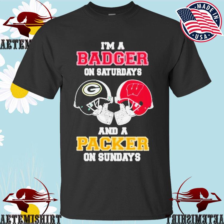 I'm A Badgers On Saturdays And A Packers On Sundays Helmet 2023 T Shirt -  Limotees