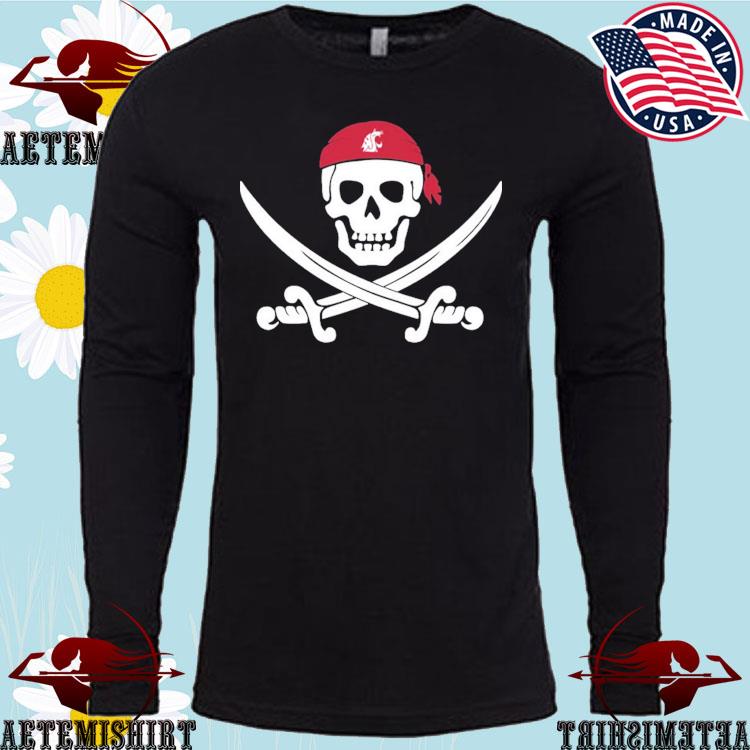 Jake Dickert Wearing Wsu Golf Pirate Skull T-shirt