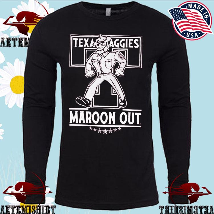 Older TEXAS A&M AGGIES T-shirt - Maroon, Mascot, Sarge - Size LARGE