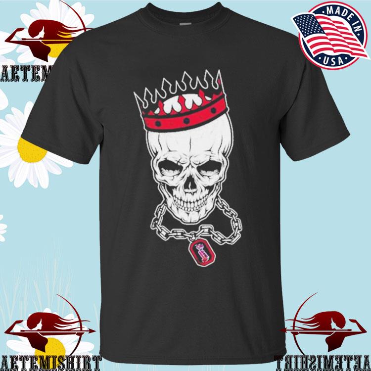 Mlb Atlanta Braves Skull Rock With Crown 2023 Shirt - Peanutstee