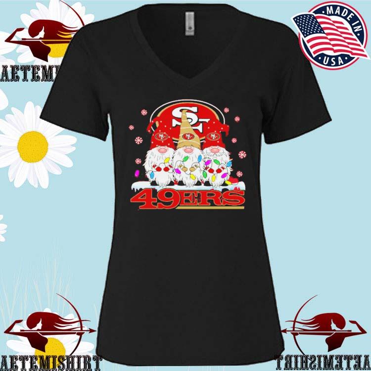 San Francisco 49ers Football Gnomes Youth Red T-Shirt Christmas