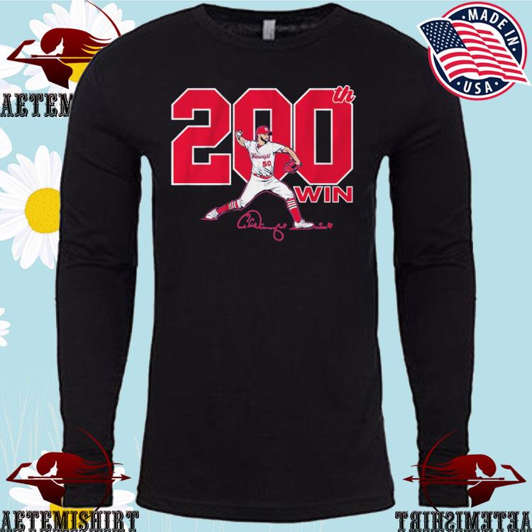 St. Louis Cardinals Adam Wainwright 200 wins signature baseball shirt,  hoodie, sweater, long sleeve and tank top