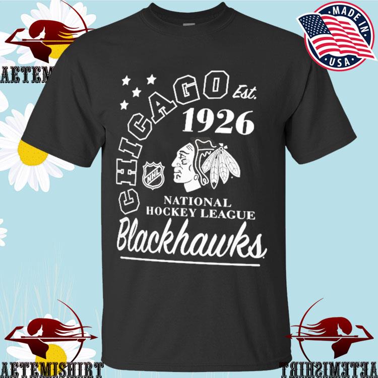 Chicago Blackhawks Starter Black Arch City Theme Graphic T Shirt