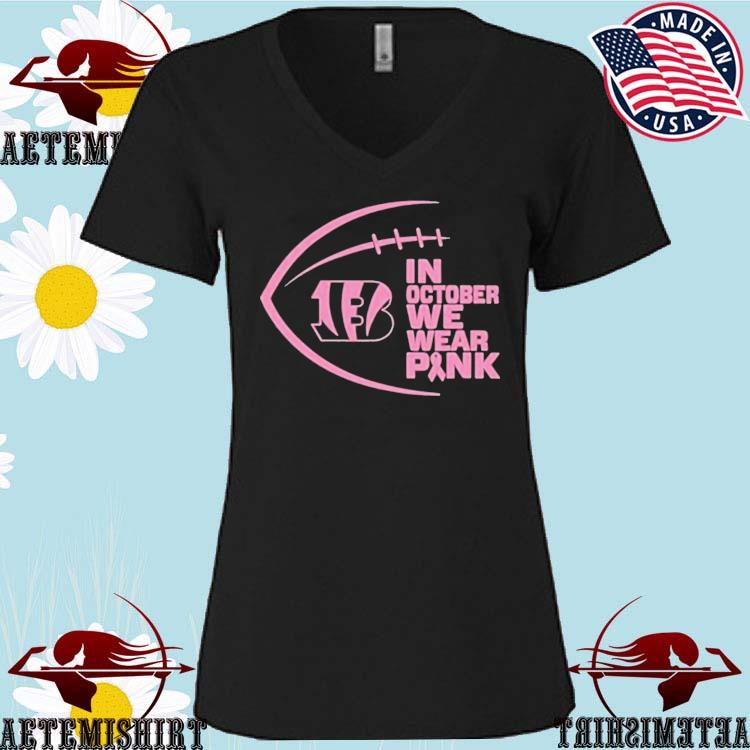 Cincinnati Bengals In October We Wear Pink shirt,Sweater, Hoodie, And Long  Sleeved, Ladies, Tank Top