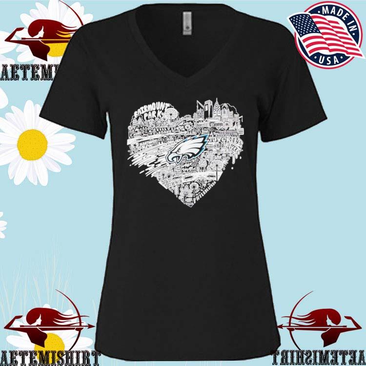 Philadelphia Eagles football logo Fairmount park heart funny shirt, hoodie,  sweater, long sleeve and tank top