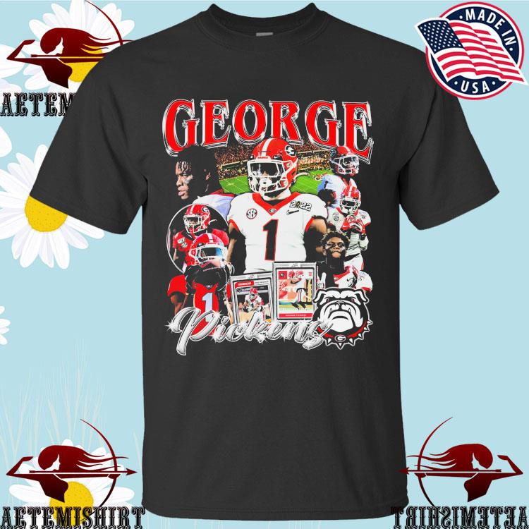 Georgia Bulldogs #1 George Pickens College Football Jersey White - Tee  Fashion Star