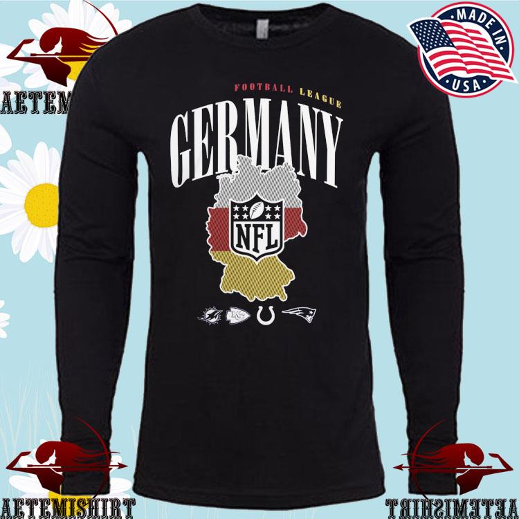 Germany Nfl Shield Frankfurt Hometown Dolphins Kansas Colts Patriots 4 Team  Graphic T-Shirts, hoodie, sweater, long sleeve and tank top