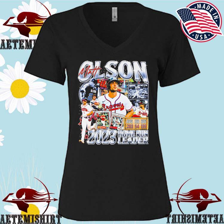 Official matt Olson Avg Hr Rbi 283 54 139 2023 Home Run Leader Atlanta Braves  T-Shirts, hoodie, tank top, sweater and long sleeve t-shirt