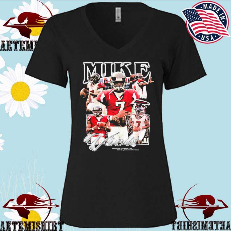 Michael Vick 7 Signature Atlanta Falcons All Over Print 3D Casual Unisex  Red White Hoodie - T-shirts Low Price