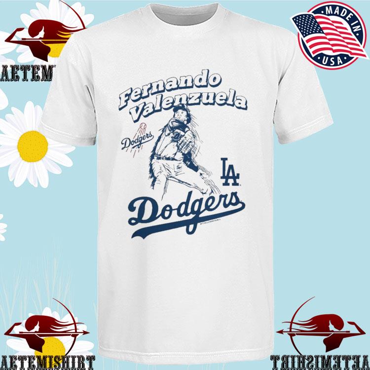 LA Dodgers M&N Highlight Sublimated Fernando Valenzuela T-Shirt