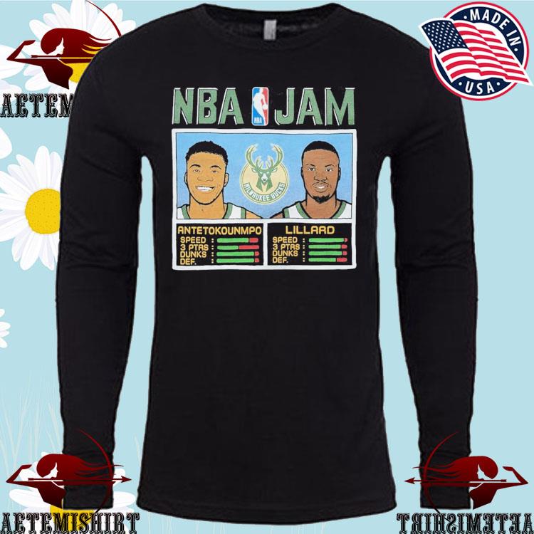 NBA Jam Bucks Antetokounmpo and Lillard shirt, hoodie, sweater, long sleeve  and tank top