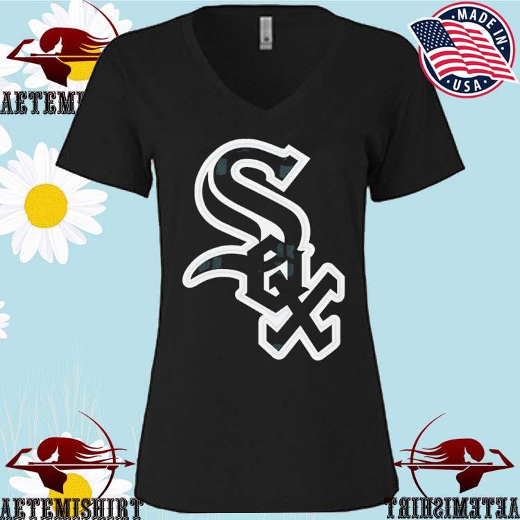 Chicago White Sox New Era Women's Crew-Neck T Shirt - Grey/White x Small