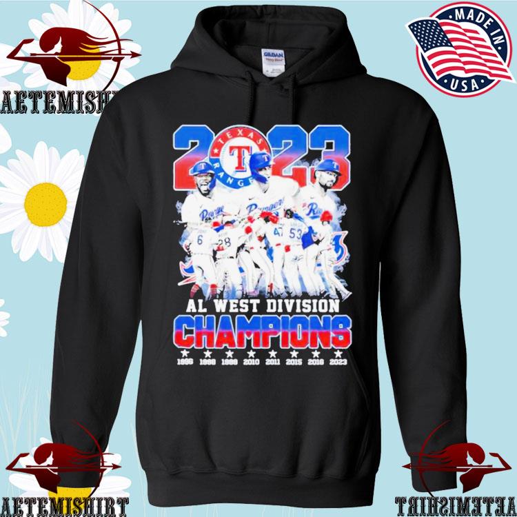 Official texas Rangers Al West Division Champions 2023 Players T-Shirt,  hoodie, tank top, sweater and long sleeve t-shirt