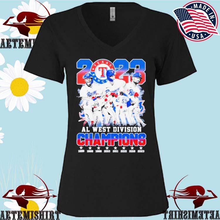 Texas Rangers Nike AL West Division Champions 2023 Postseason Shirt -  Limotees