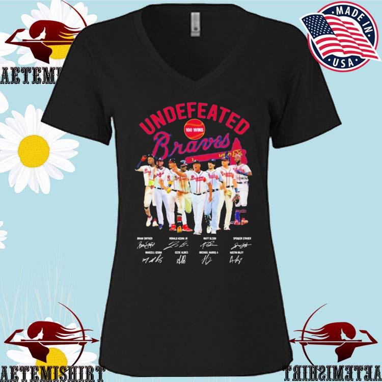 Never underestimate a woman understand baseball loves braves signatures  shirt, hoodie, sweater, long sleeve and tank top