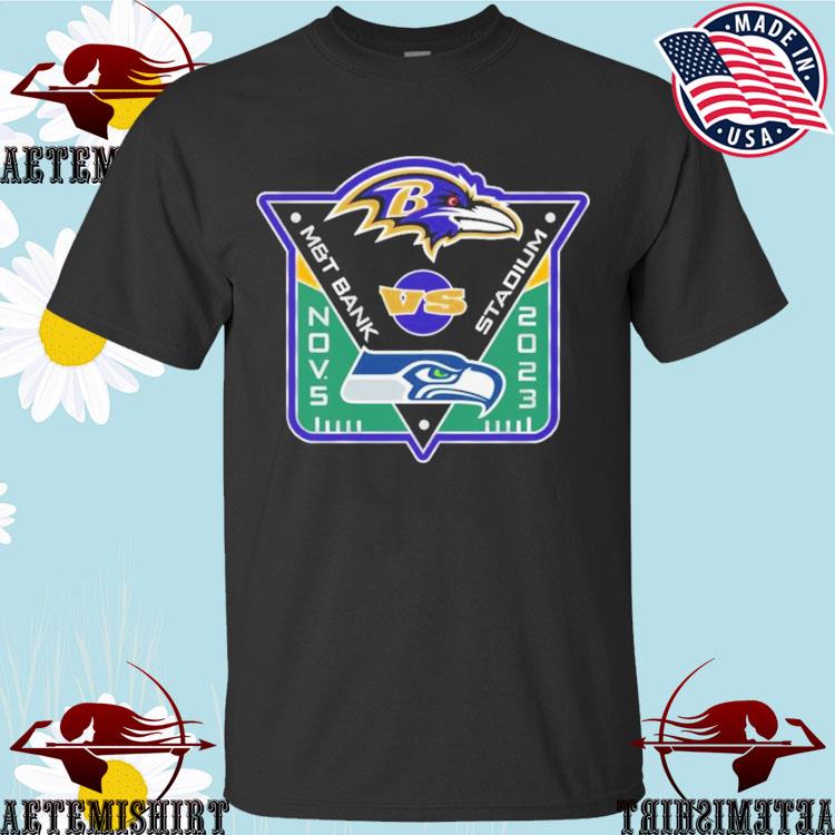 Official baltimore Ravens Vs Seattle Seahawks M’t Bank Stadium T-shirts