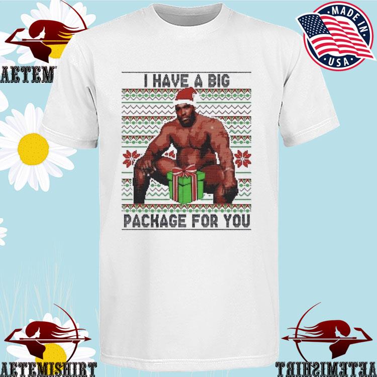 Official barry Wood I Have A Big Package For You Ugly Christmas Sweater T-Shirts