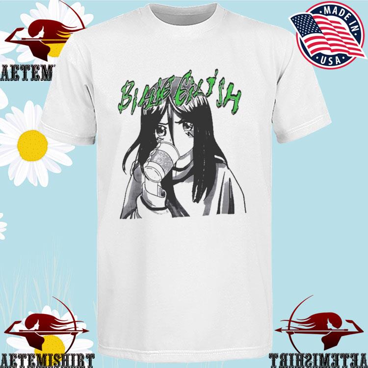 Official billie Eilish Anime Portrait With Cup T-Shirts