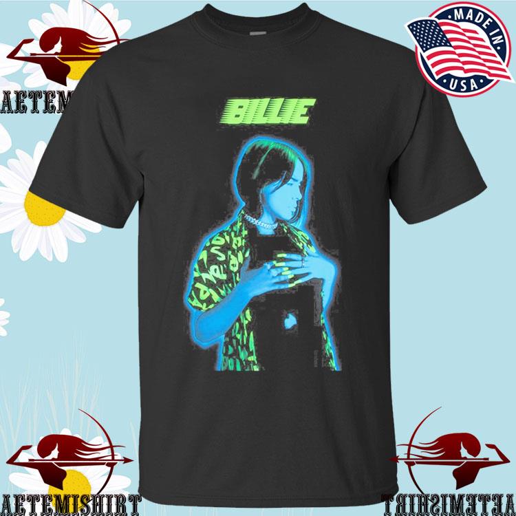 Official billie Eilish Neon Photo T-shirts