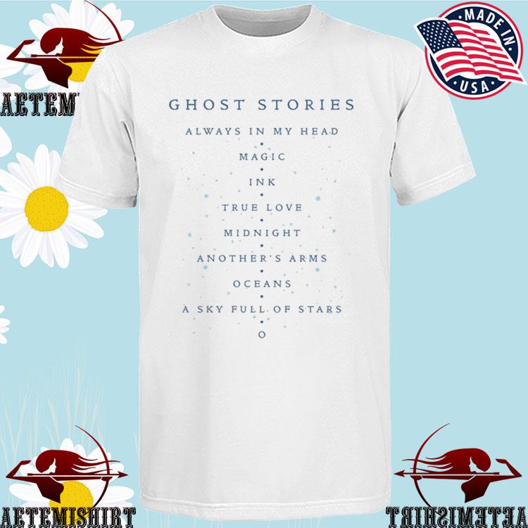 Official coldplay Ghost Stories Always In My Head Magic Ink True Love Midnight Another's Arms Oceans A Sky Full Of Stars T-shirts